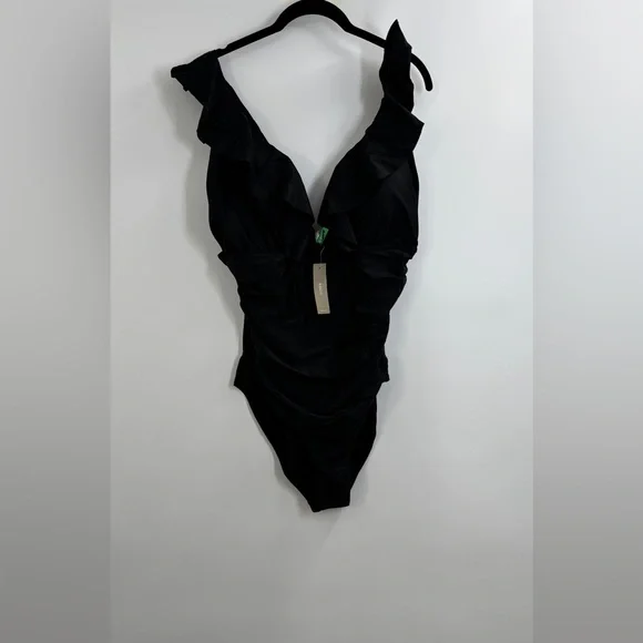 J.Crew Long-torso ruched ruffle one-piece swimsuit - Picture 6 of 6